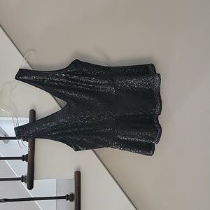 Sequin black top